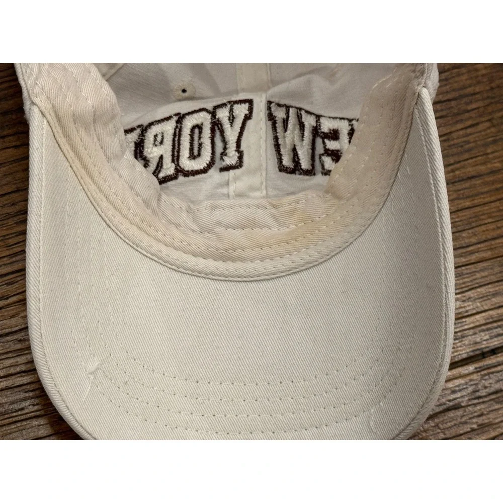 Torkia Apparel New York Est 1664 Baseball Cap Hat Cream Brown Adjustable Strap